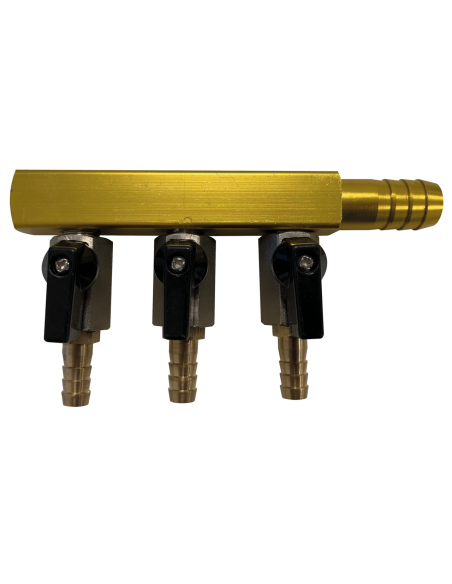 Roestvrij stalen verdeler 8mm - 3 uitgangen SuperFish - 1