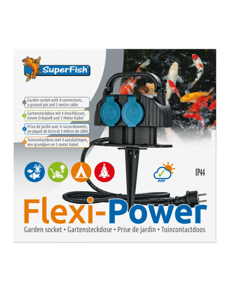 Superfish Flexi Power Ralonge 4 Prises (8 Mtr Cable) SuperFish - 2