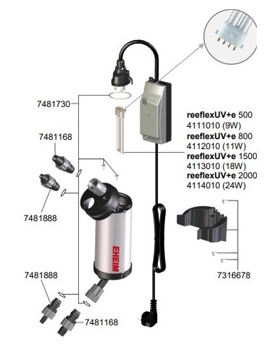 Sterilisateur Reeflex Uv+E 800 WiFi  2g7 EHEIM - 2