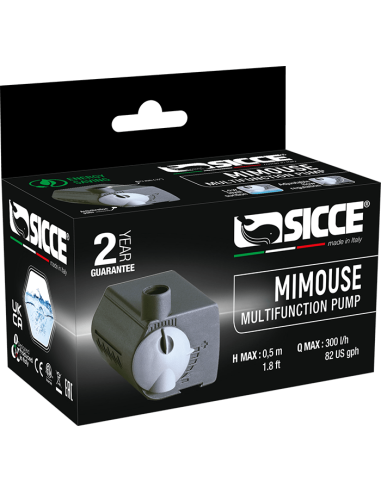 Sicce Easyline Mi-Mouse Pump 300 L/H 1.5 Mtr Cable 230v