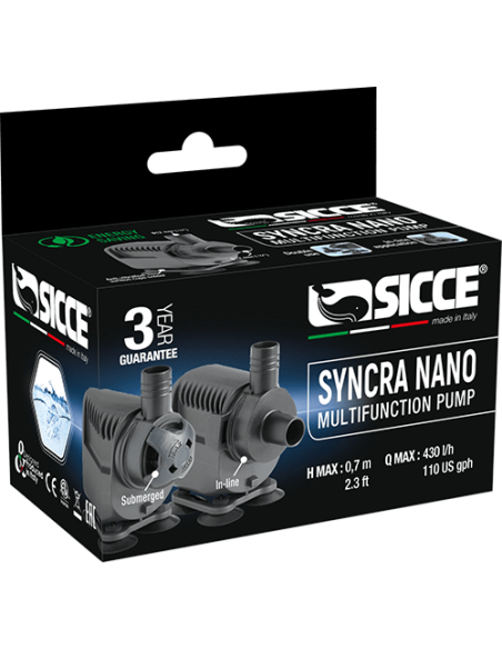 Sicce Syncra Nano Circulation & Powerhead 140-430 L/H 1.5 Mtr