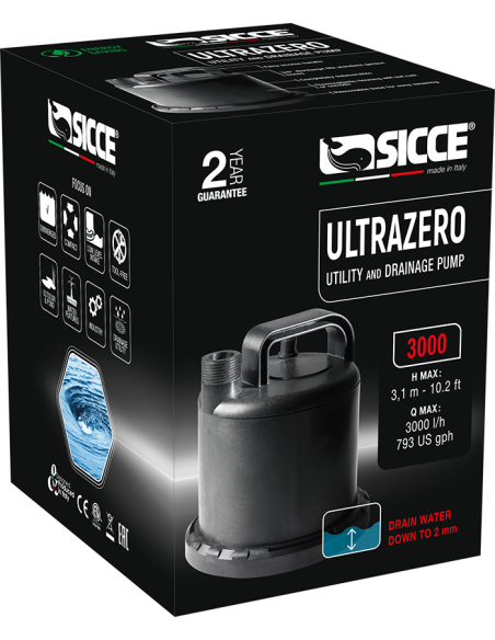 Pompe Ultrazero  3000l/H Sicce