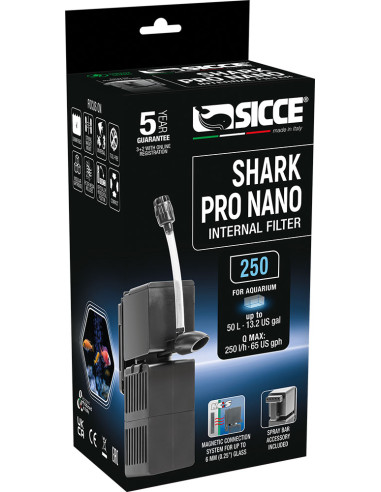 Sicce Shark Pro Nano 250 Filtre Intérieur