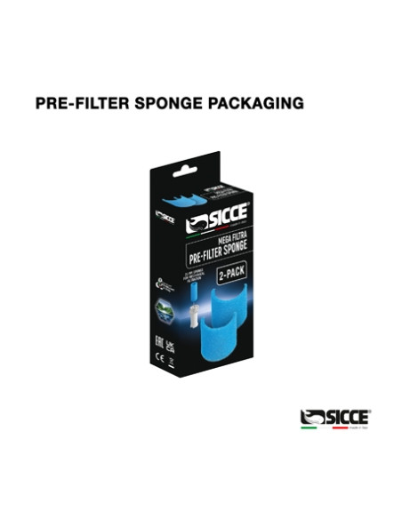 Mousses Prefiltre (2pc) Pr. Filtre Mega Filtra Sicce