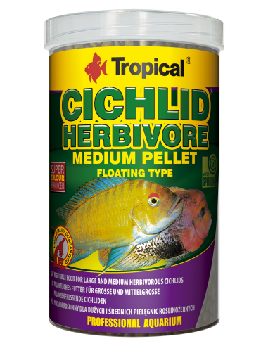 Cichlid Herbivore Medium Pellet 5l/1.8kg TROPICAL - 1