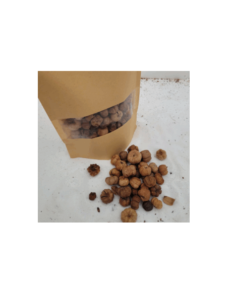 Puthka pods +/-25g in kraft paper packaging