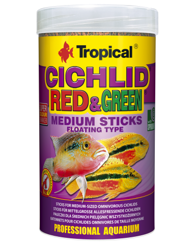 Cichlid Red&Green Medium Sticks TROPICAL - 1