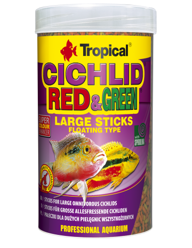 Cichlid Red&Green Large Sticks TROPICAL - 1