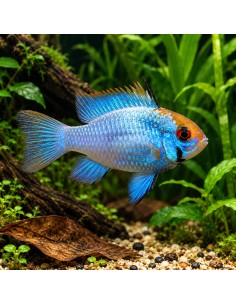 Ramirezi Electric Blue Goldface (Mikrogeophagus ramirezi Electric Blue Goldface) 3,5-4cm