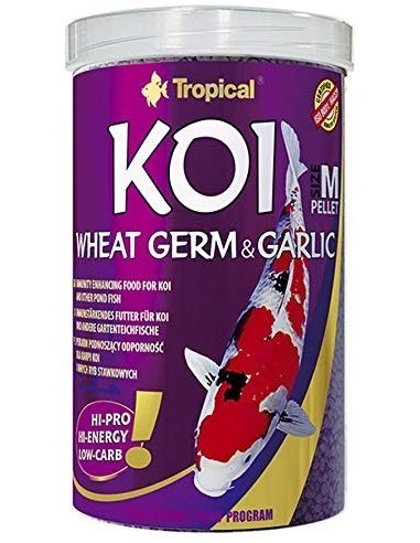 Koi Wheat Germ & Garlic Pellet "M" 1l Boite Tropi TROPICAL - 1