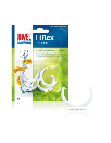 Clips T8 pour réflecteur Hiflex 4pcs Juwel JUWEL - 1