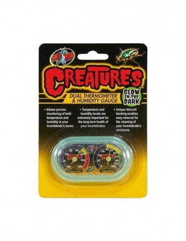 Creatures Dual Zoo Gauge Thermometer & Hygrometer ZOOMED - 1