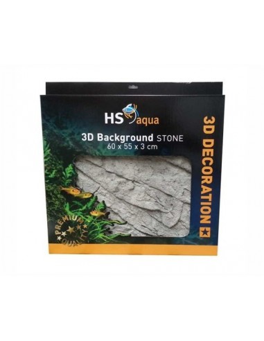 Fond 3D pierre gris 60x55x3cm HS aqua - 1